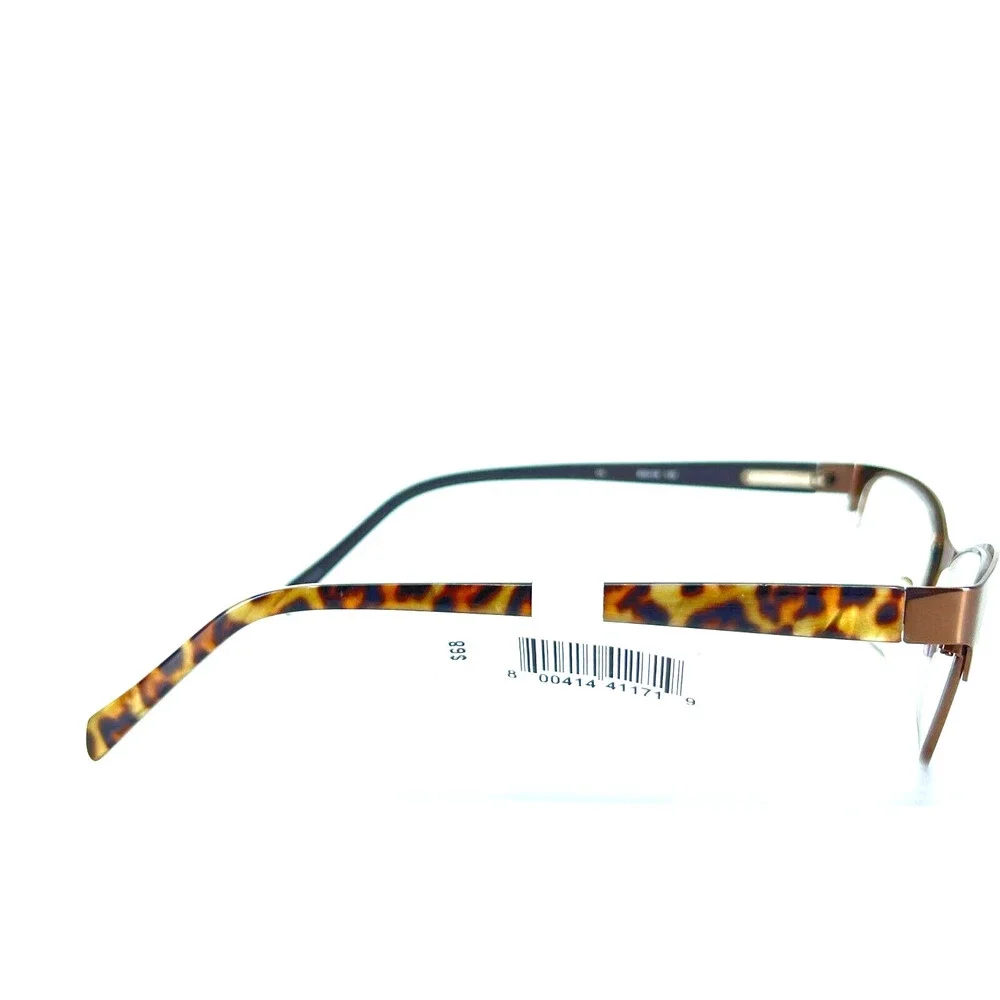 Tigress TGS114 Eyeglasses Shiny Brown Rectangular Full Rim Frames 53[]19 135